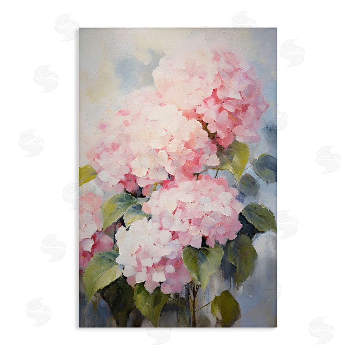 Pale Pink Hydrangea Canvas Wall Art, Home Decor by Petals Prints Design