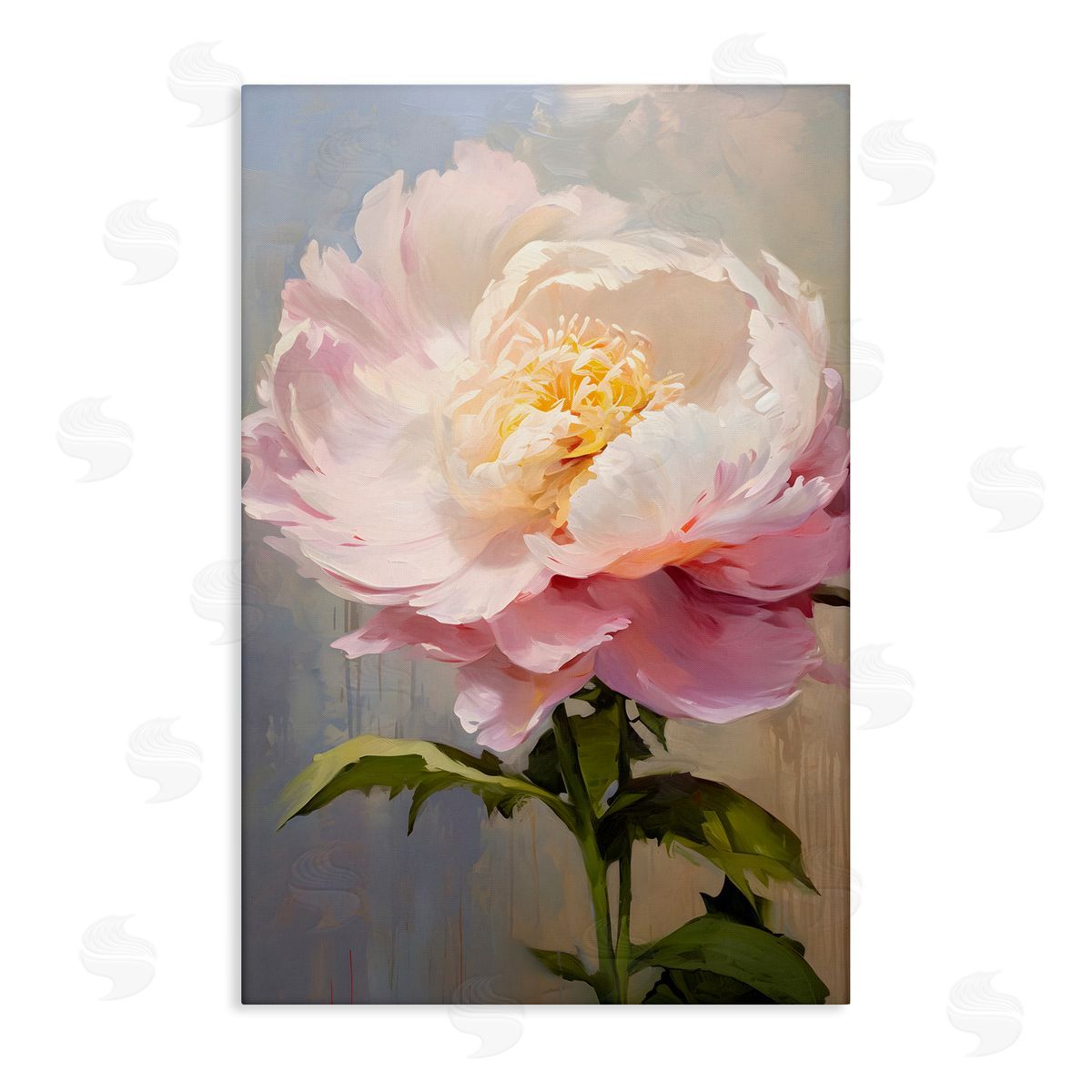 Pink Rose in Bloom Canvas Wall Art, Home Decor by Petals Prints Design