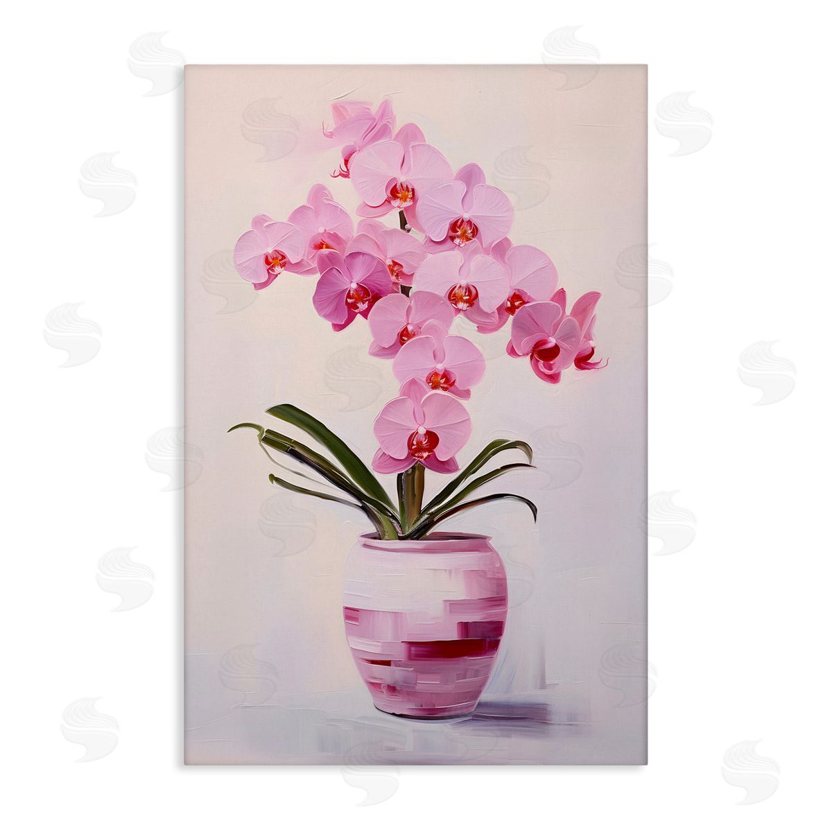 Rosy Pink Orchid Canvas Wall Art, Home Decor by Petals Prints Design
