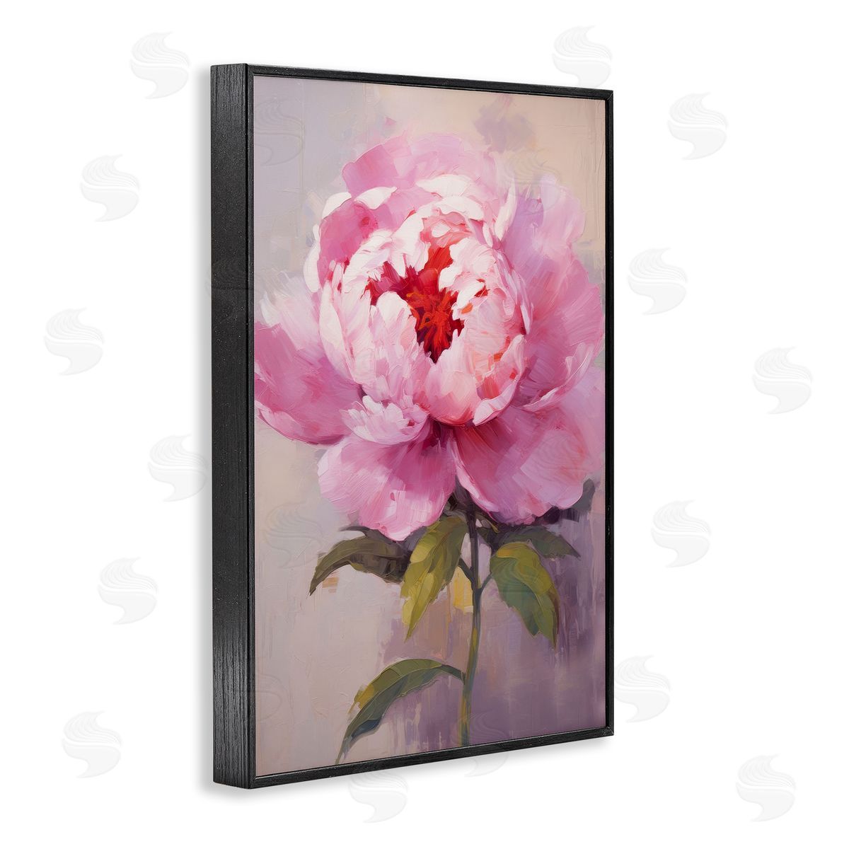 Blush Pink Peony Black Frame Print Wall Art, Home Decor by Petals Prints Design