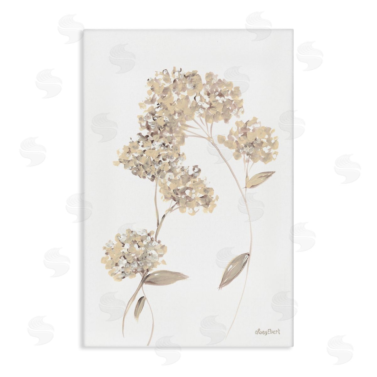 Neutral Geranium Florets Canvas Wall Art, Home Decor by Roy Ebert