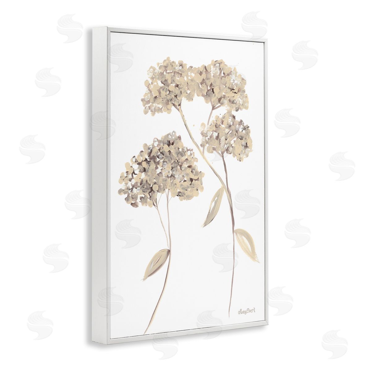 Soft Geranium Florets White Frame Print Wall Art, Home Decor by Roy Ebert