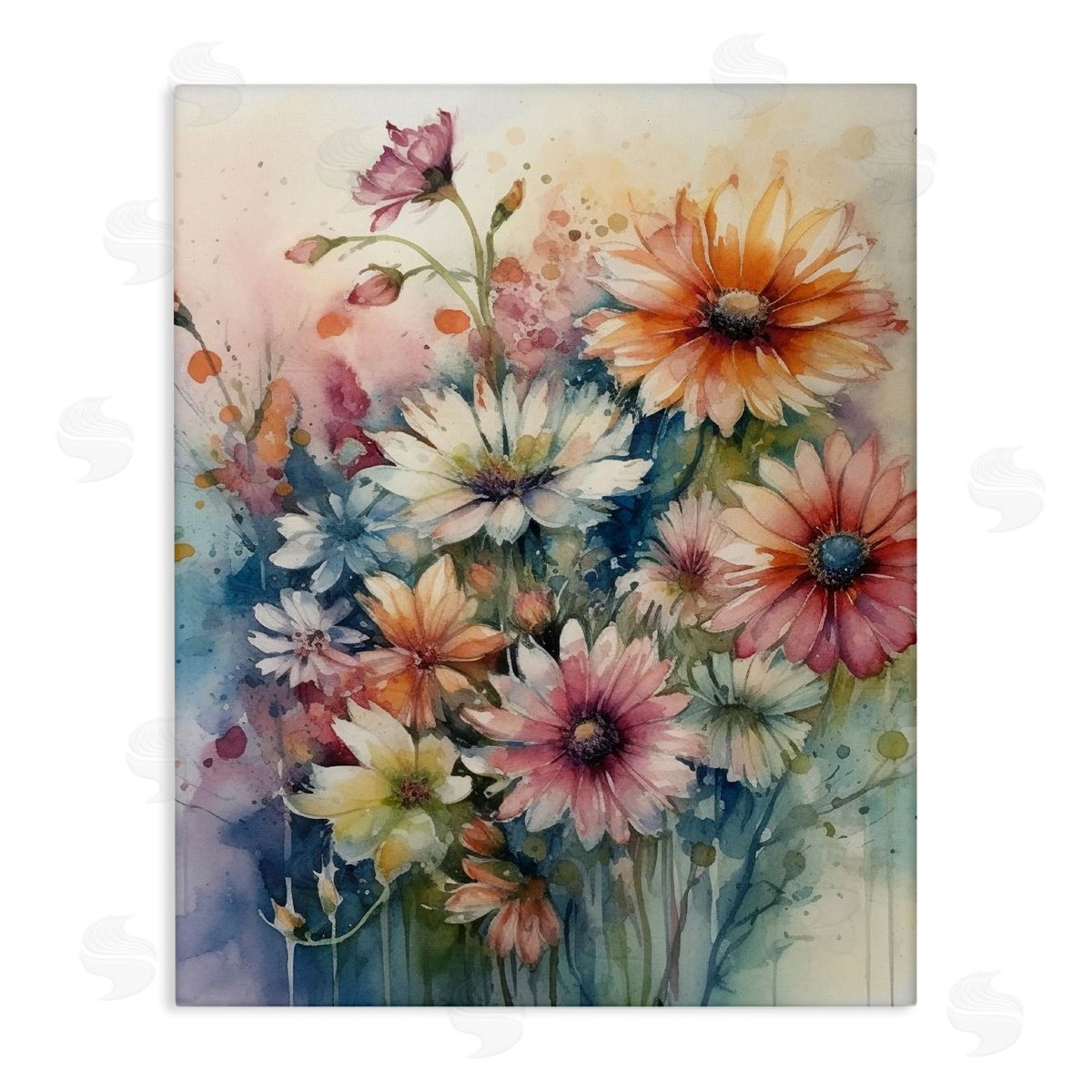 Ryley Gray Wild Bright Daisies Canvas Wall Art Print