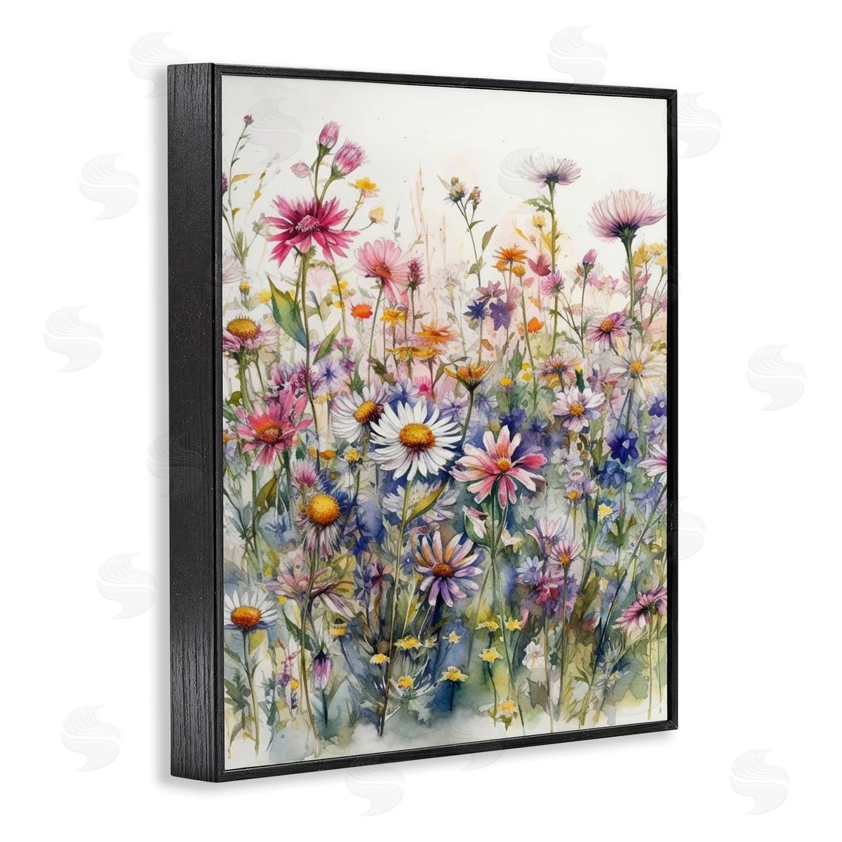 Ryley Gray Assorted Wild Flowers Black Framed Giclee Wall Art Print