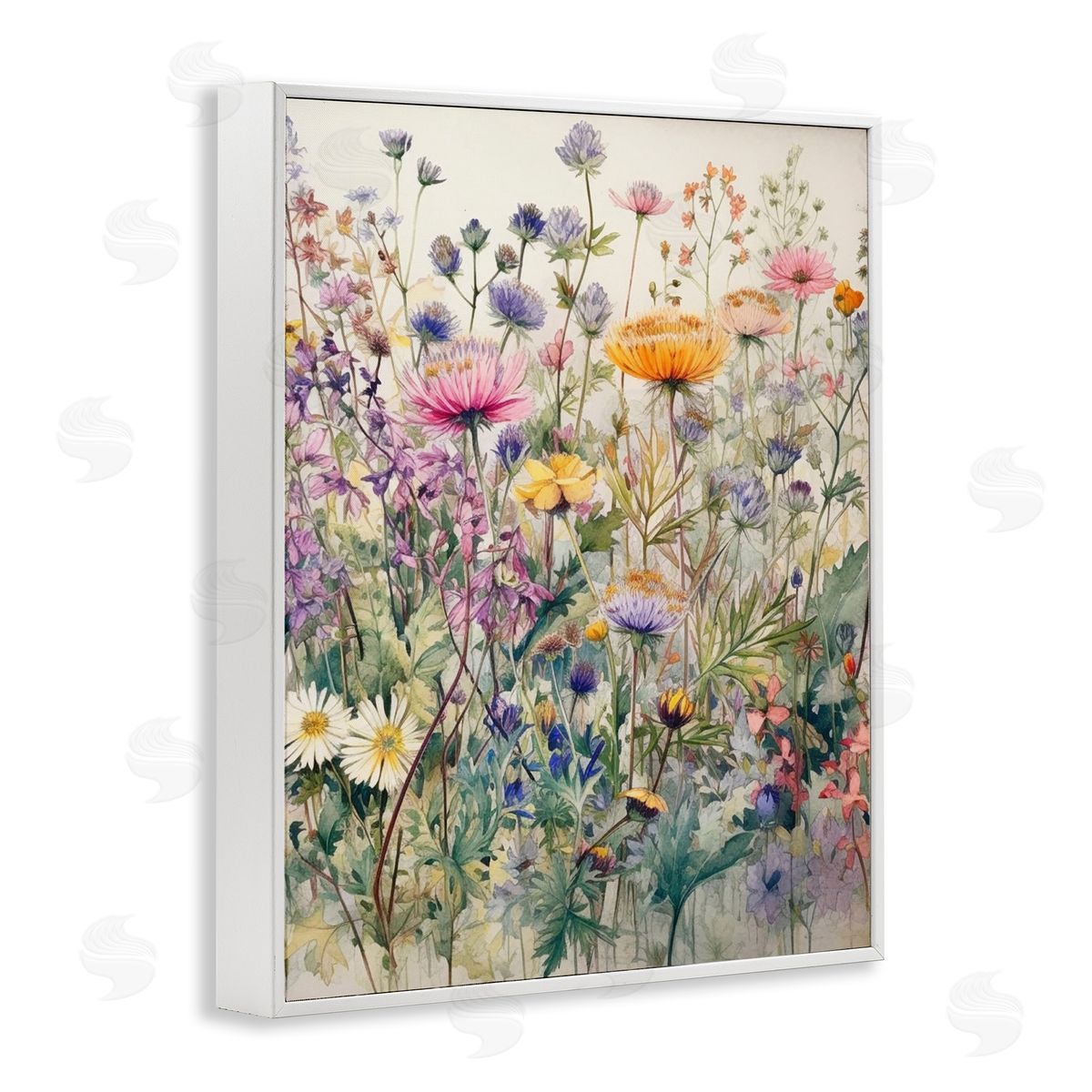 Ryley Gray Mixed Wild Flowers White Framed Giclee Wall Art Print