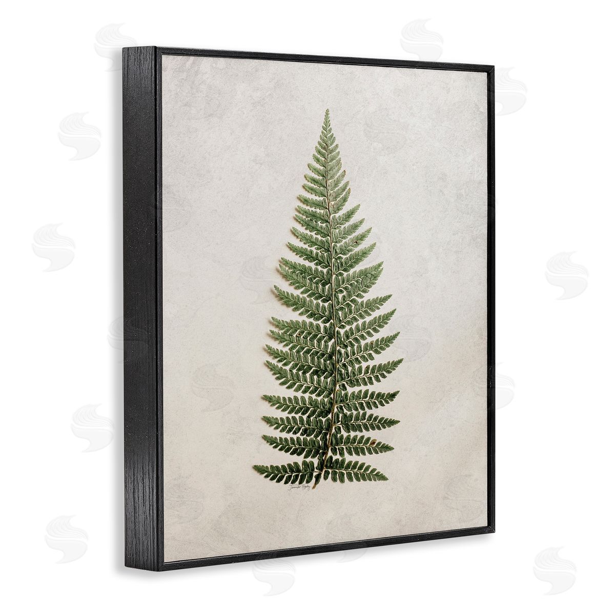 Detailed Fern Leaf Black Frame Print Wall Art, Home Decor by Jennifer Rigsby