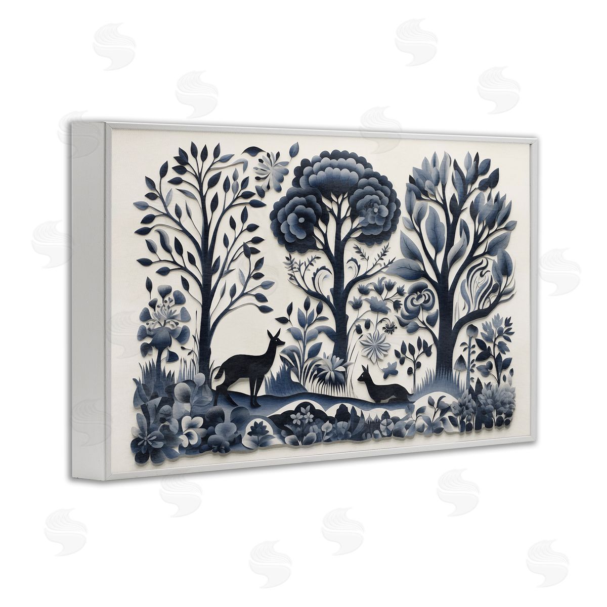 Boho Forest Creatures White Frame Print Wall Art, Home Decor by Sasha