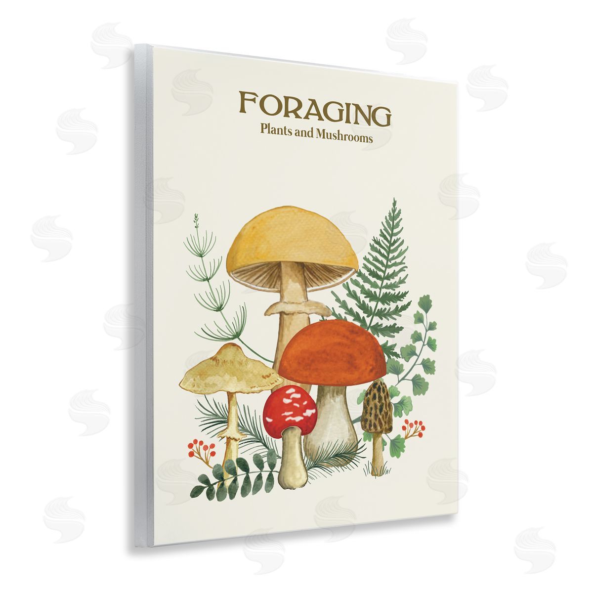 Vintage Foraging Mushrooms Wood Plaque Wall Art, Home Decor by Sharon Lee