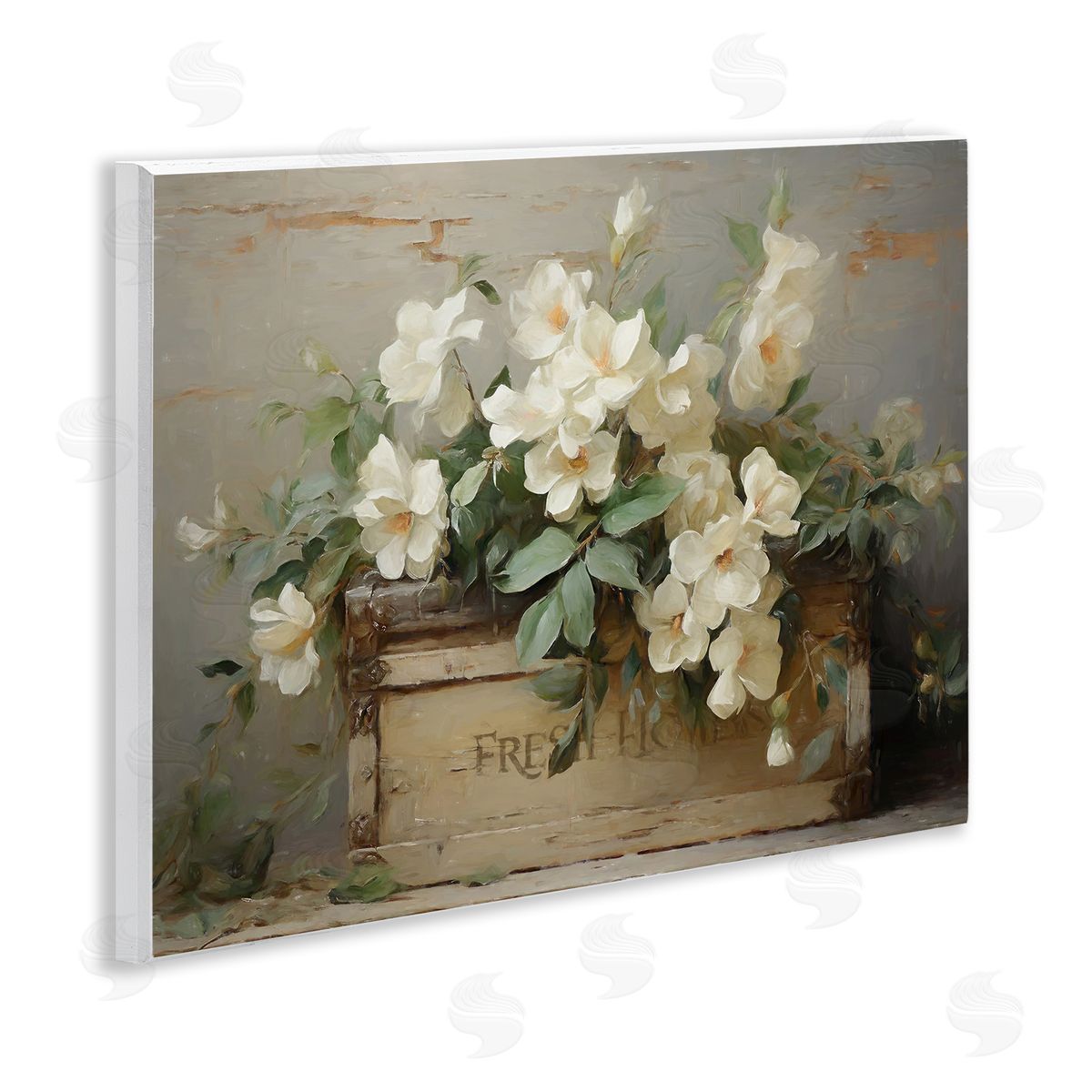 Fresh Rustic Flowers Wood Plaque Wall Art, Home Decor by Ramona Murdock