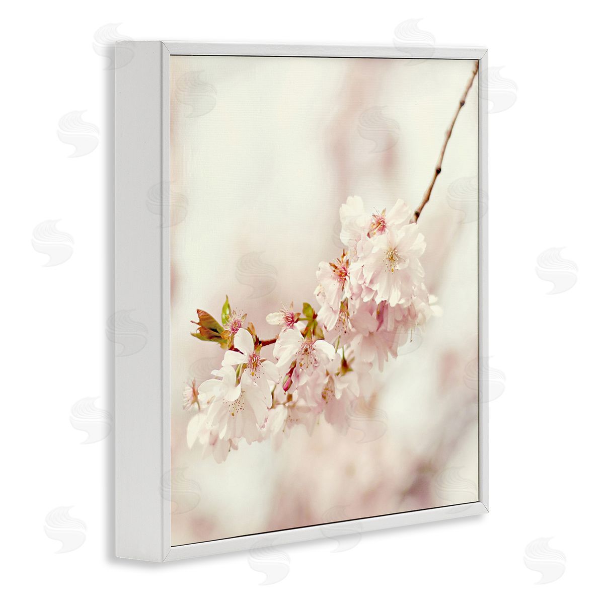 Sarah Gardner Delicate Cherry Blossom White Framed Giclee Wall Art Print