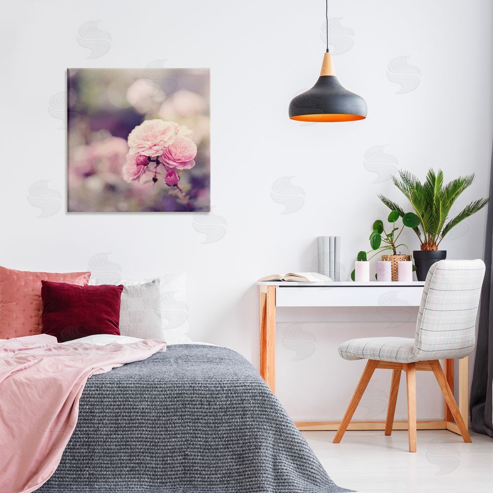 Sarah Gardner Pink Garden Ranunculus Canvas Wall Art Print in Room