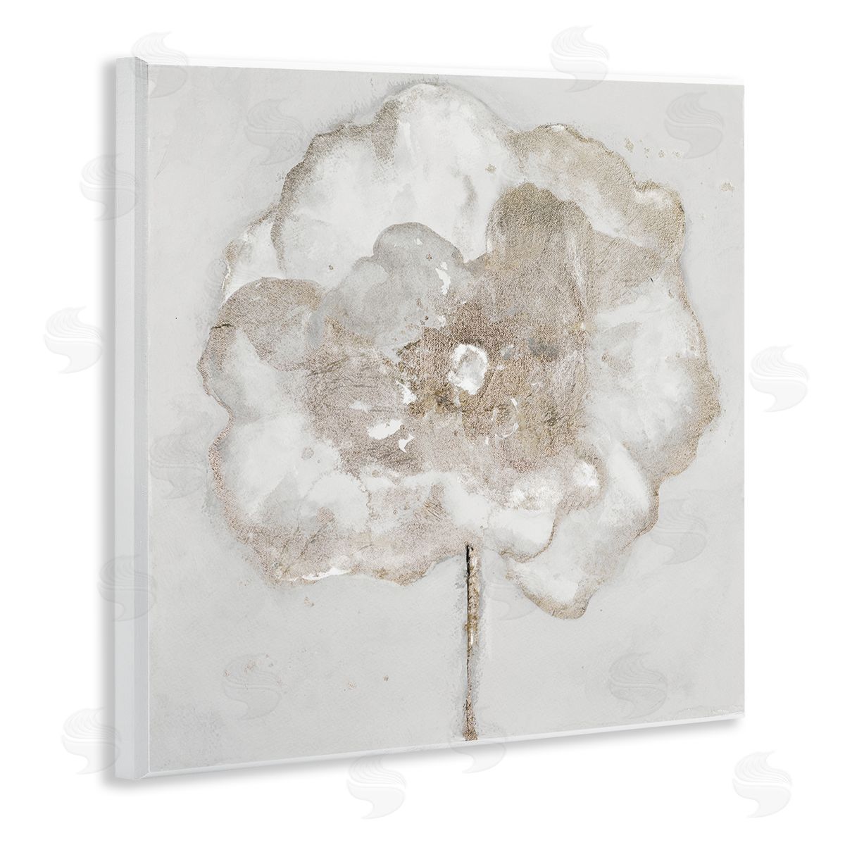 Gilded Flower Blossoms Wood Plaque Wall Art, Home Decor by Patricia Pinto
