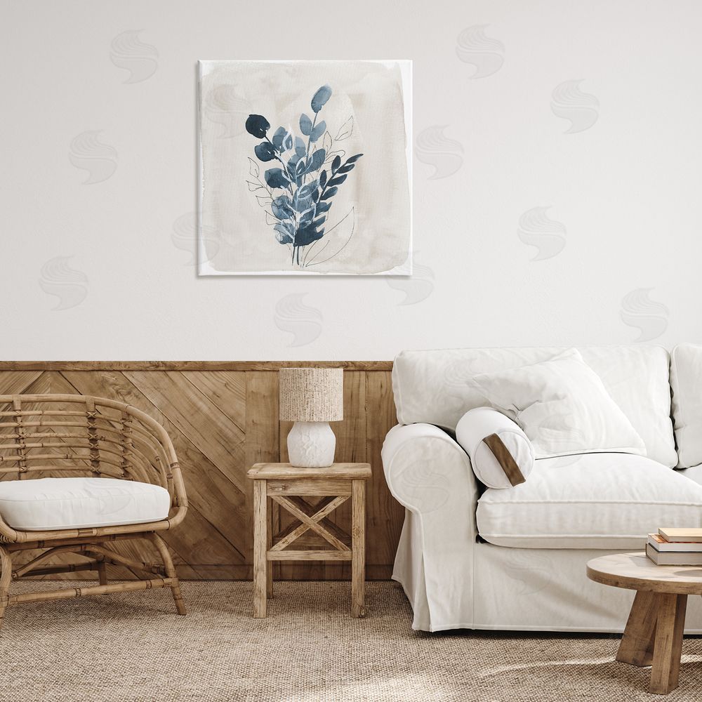 Lucille Price Summer Leaf Sprigs Canvas Wall Art Print in Room