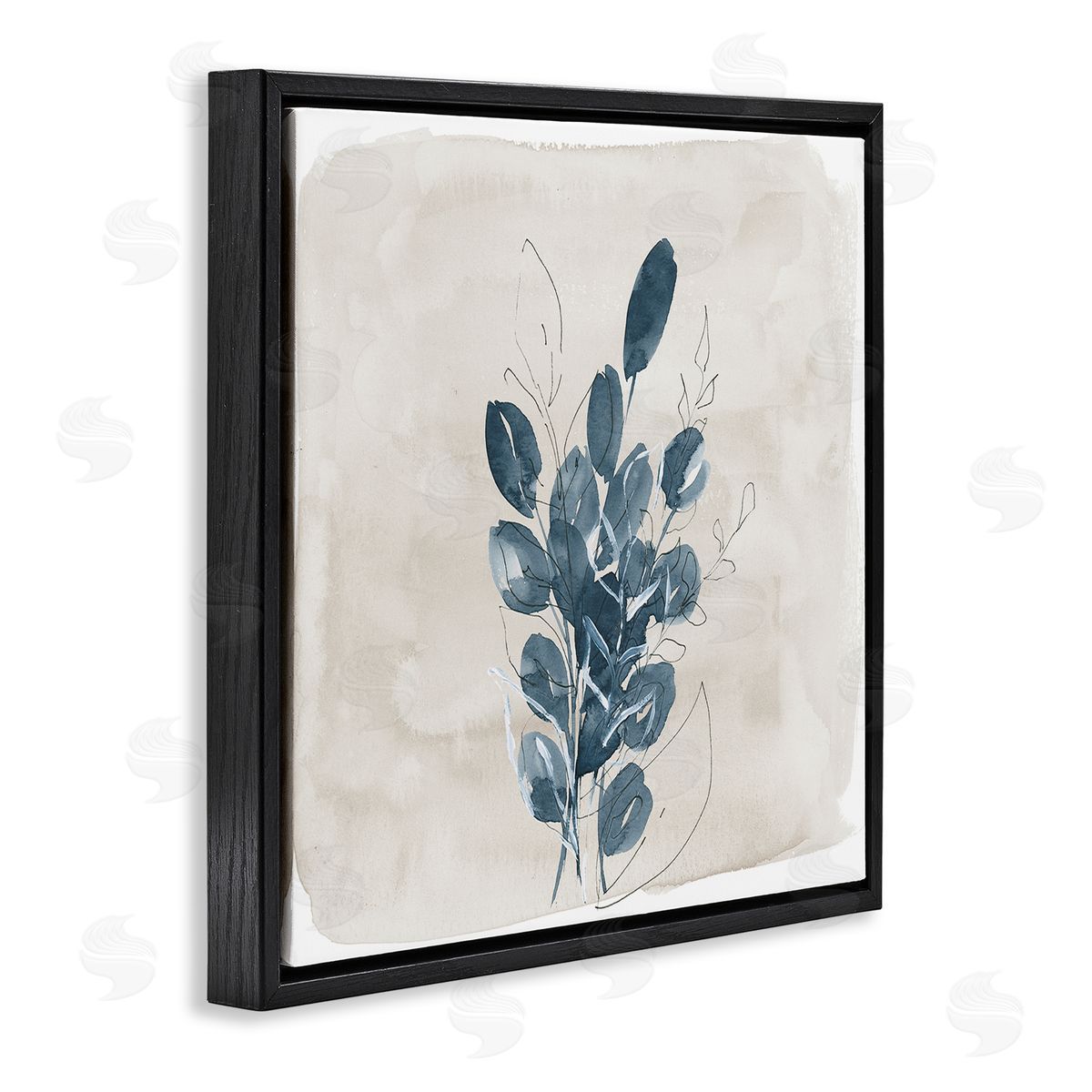 Lucille Price Leaves In Summer Black Floating Frame Canvas Wall Art Print