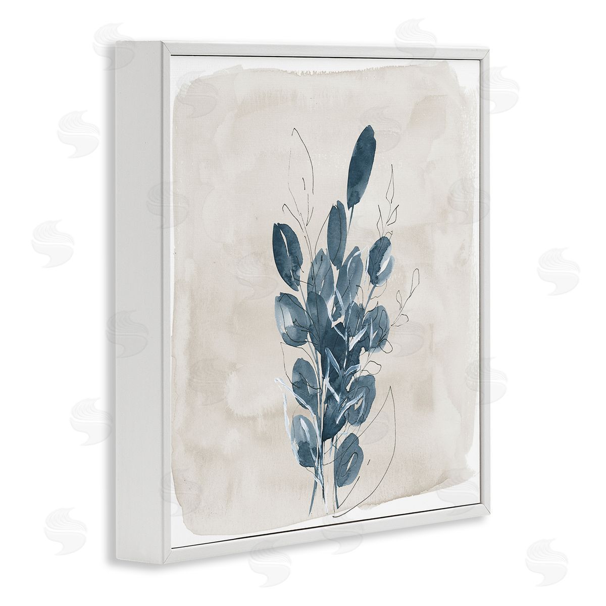 Lucille Price Leaves In Summer White Framed Giclee Wall Art Print