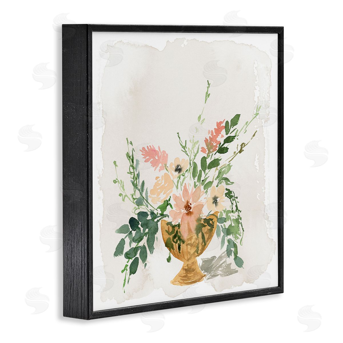 Sunday's Best Florals Black Frame Print Wall Art, Home Decor by Lucille Price