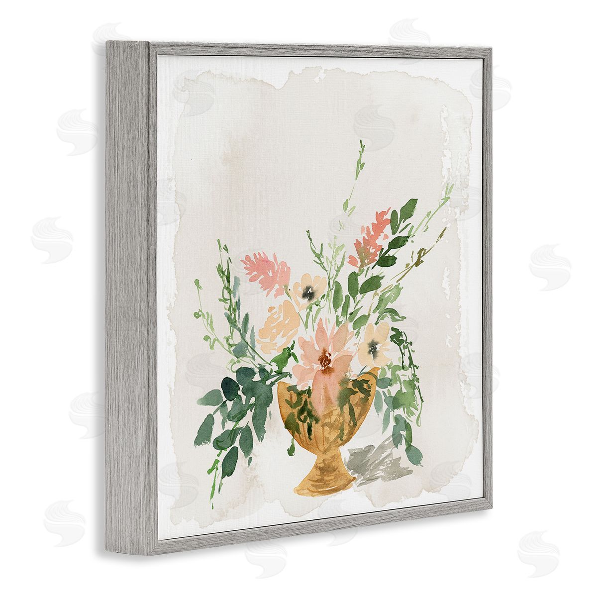 Sunday's Best Florals Grey Frame Print Wall Art, Home Decor by Lucille Price