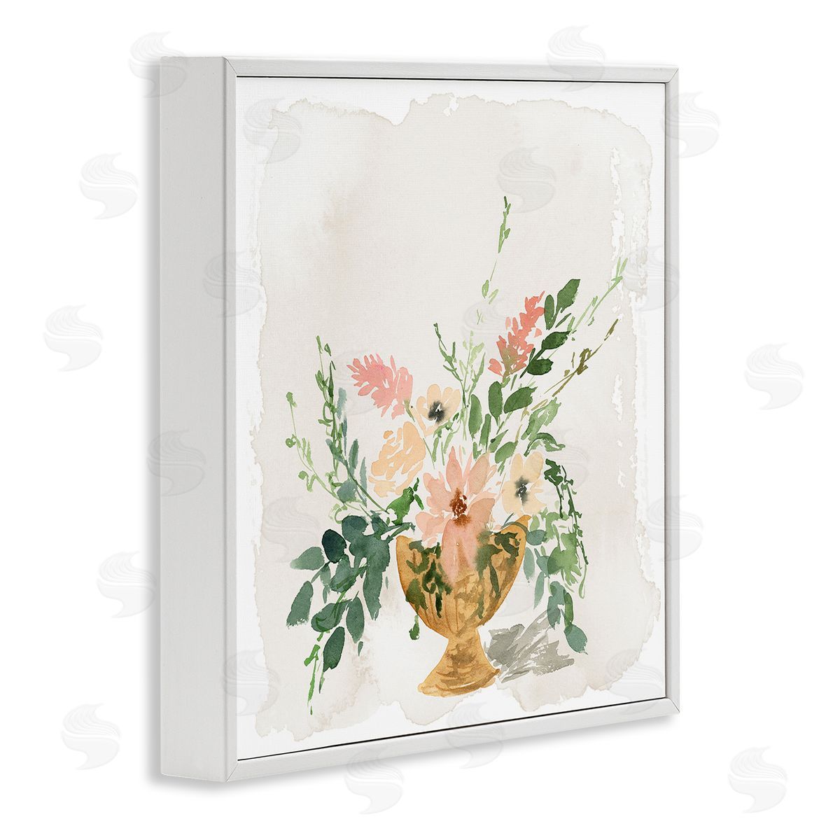 Sunday's Best Florals White Frame Print Wall Art, Home Decor by Lucille Price