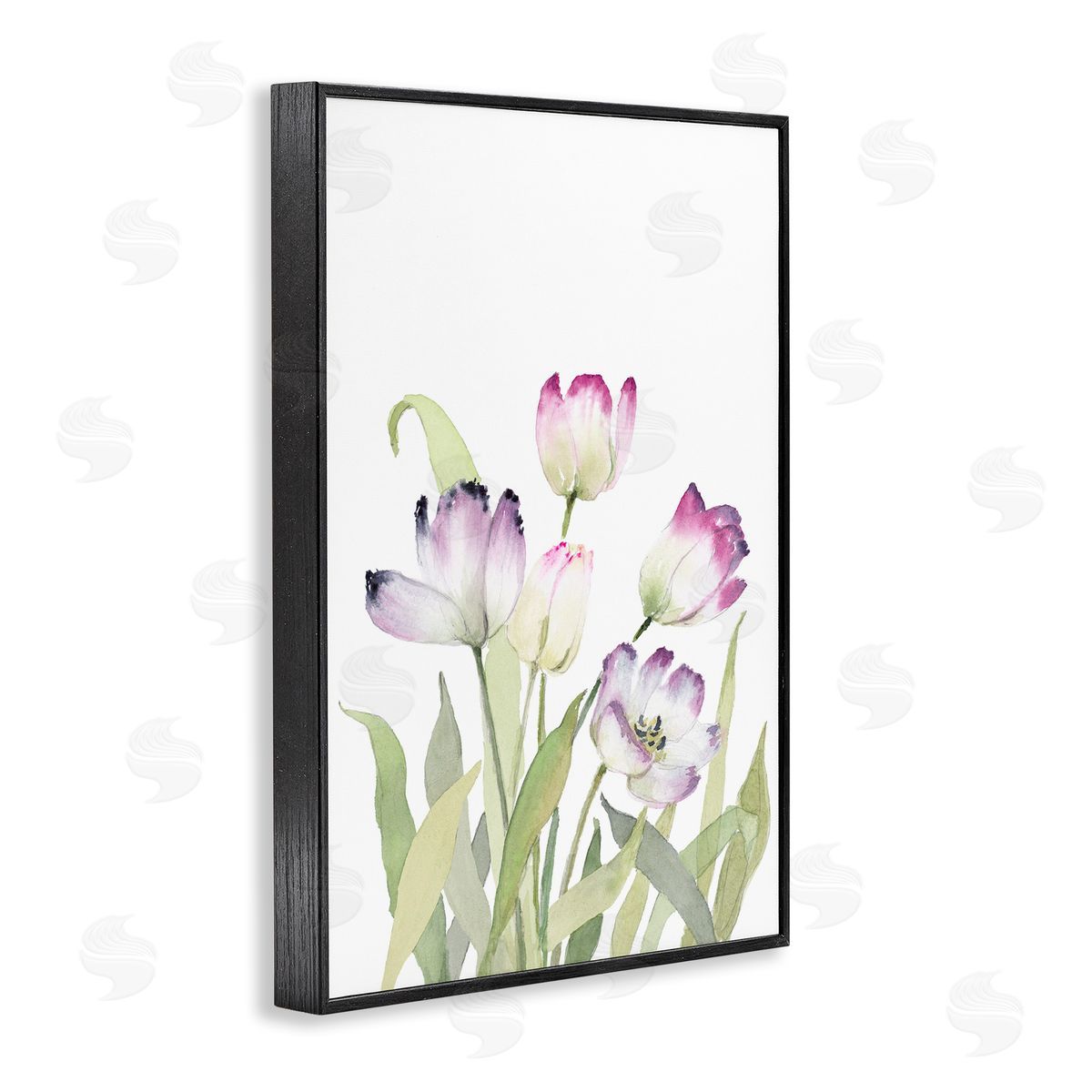 Fresh Garden Tulips Black Frame Print Wall Art, Home Decor by Lanie Loreth