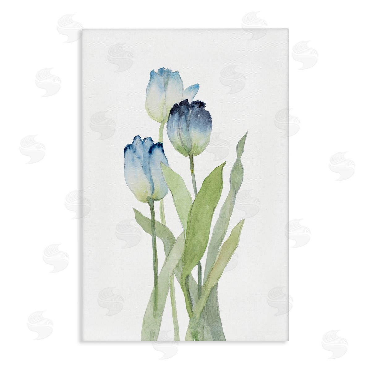 Blue Garden Tulips Canvas Wall Art, Home Decor by Lanie Loreth