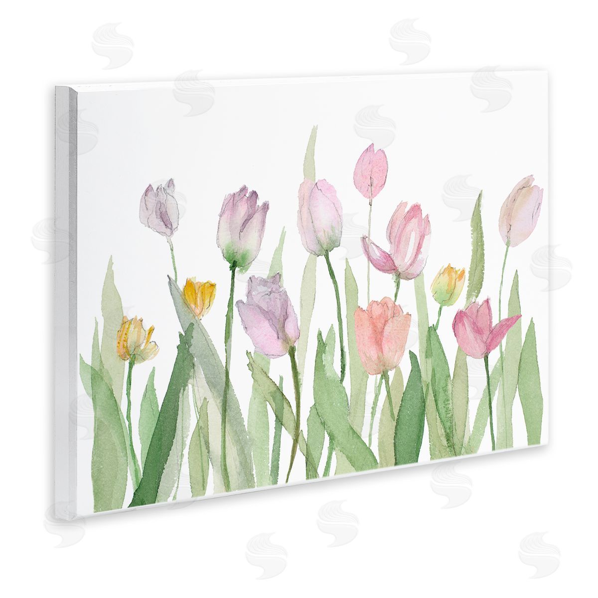 Lanie Loreth Soft Pastel Tulips Wooden Wall Plaque Art Print