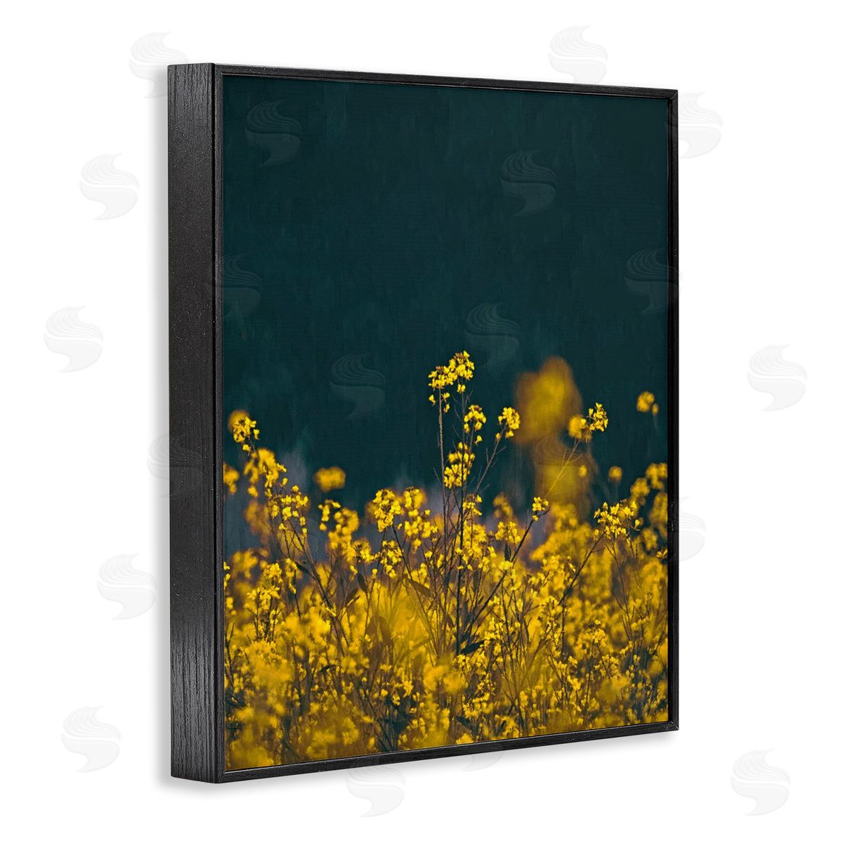 SunDance Group LLC Marigold Meadow Flowers Black Framed Giclee Wall Art Print