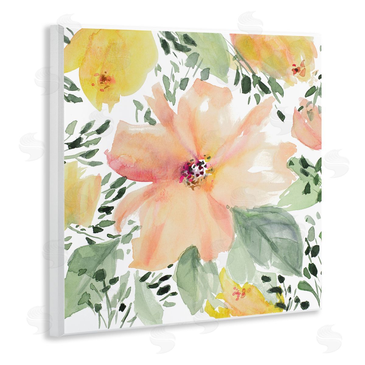 Birds Eye Flowers Wood Plaque Wall Art, Home Decor by Lanie Loreth