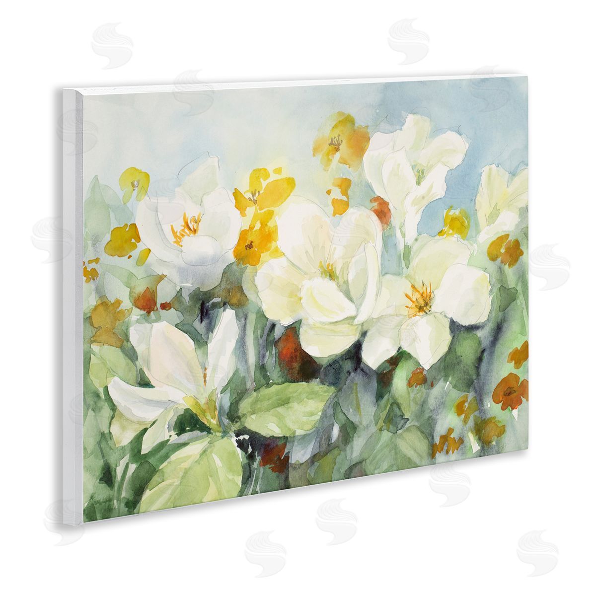 Early Spring Meadow Wood Plaque Wall Art, Home Decor by Lanie Loreth