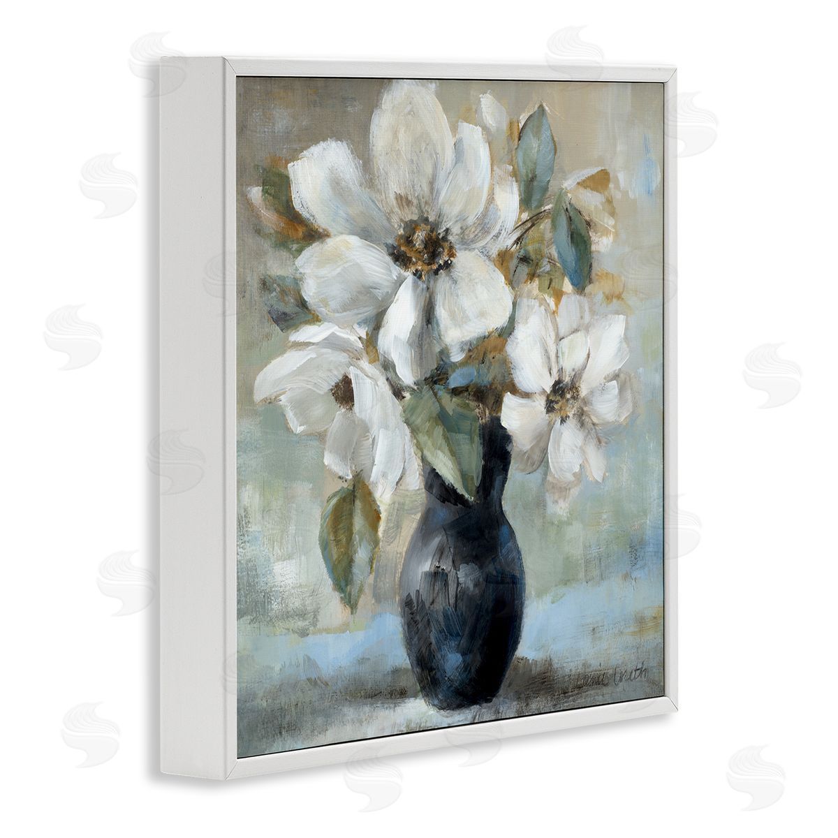 Lanie Loreth Flowers in Black Vase White Framed Giclee Wall Art Print
