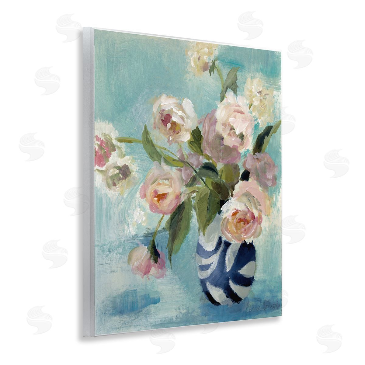 Carefree Rose Blooms Wood Plaque Wall Art, Home Decor by Lanie Loreth
