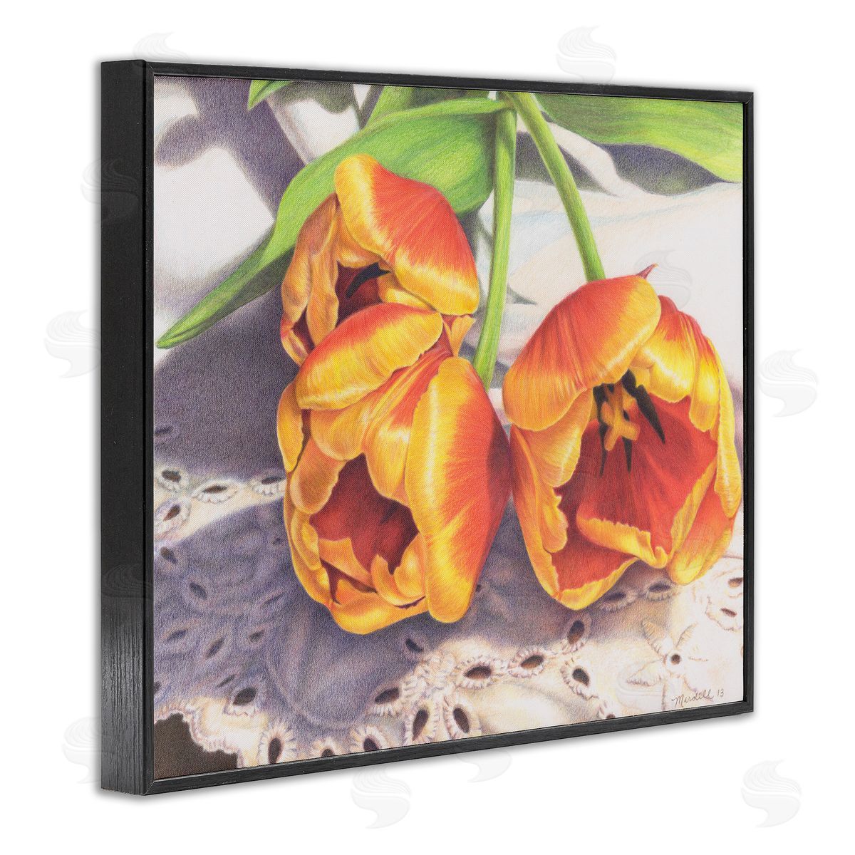 Three Of A Kind Black Frame Print Wall Art, Home Decor by Mardell Schuster