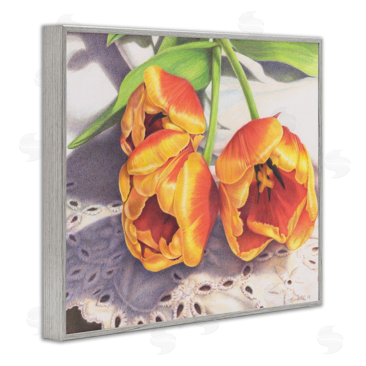 Three Of A Kind Grey Frame Print Wall Art, Home Decor by Mardell Schuster