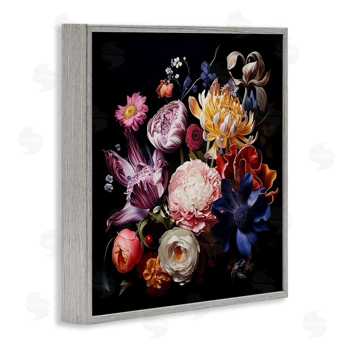 Lazar Studio Vintage Botanical Life Gray Framed Giclee Wall Art Print