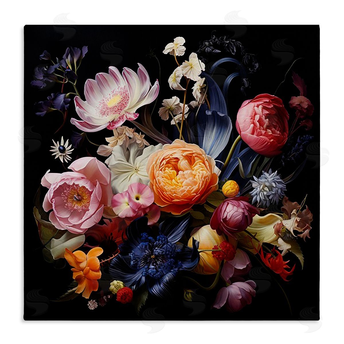 Lazar Studio Vintage Dark Bouquet Canvas Wall Art Print