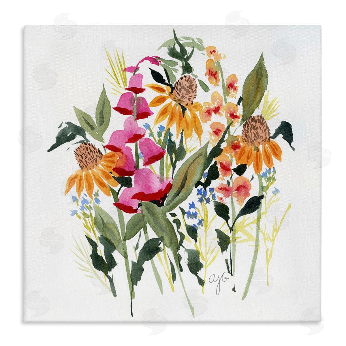Abstract Varied Bouquet Canvas Wall Art, Home Decor by Alexandria Gilbert Kincaid