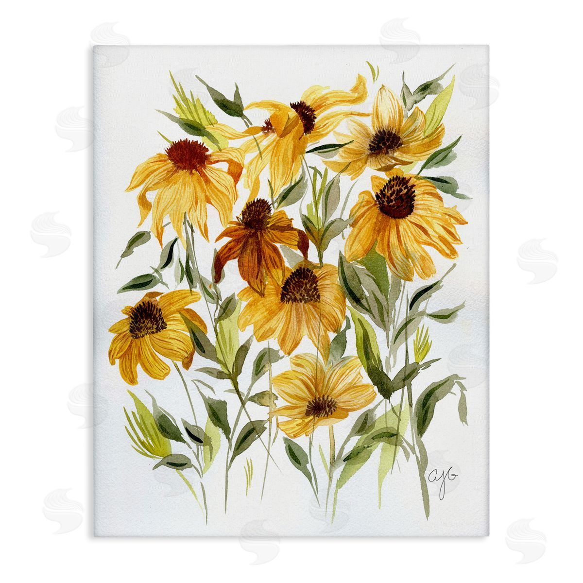 Wild Rudbeckia Flowers Canvas Wall Art, Home Decor by Alexandria Gilbert Kincaid