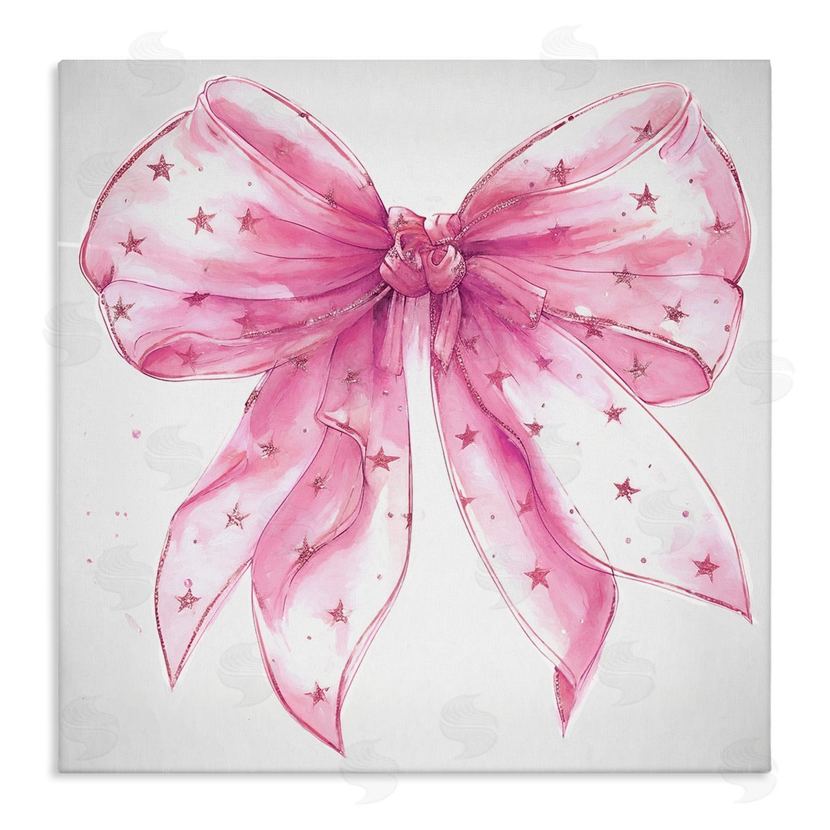 Ramona Murdock Fabulous Pink Bow Canvas Wall Art Print