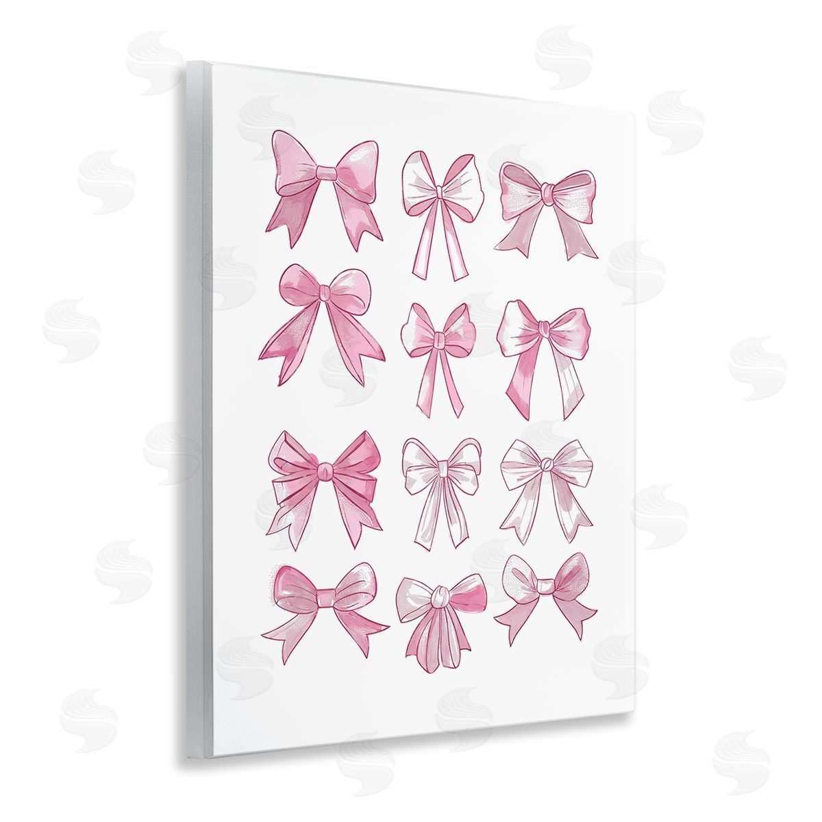 Fabulous Bows Pattern Wood Plaque Wall Art, Home Decor by Ramona Murdock