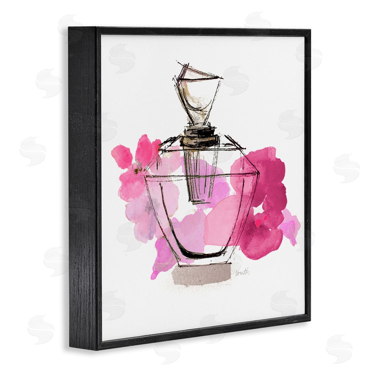 Lanie Loreth Sketched Doodle Perfume Black Framed Giclee Wall Art Print
