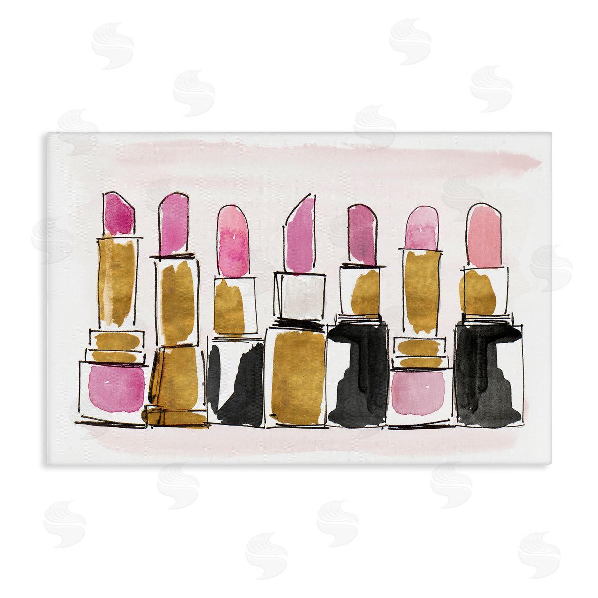 Lanie Loreth Glam Lipstick Doodle Canvas Wall Art Print