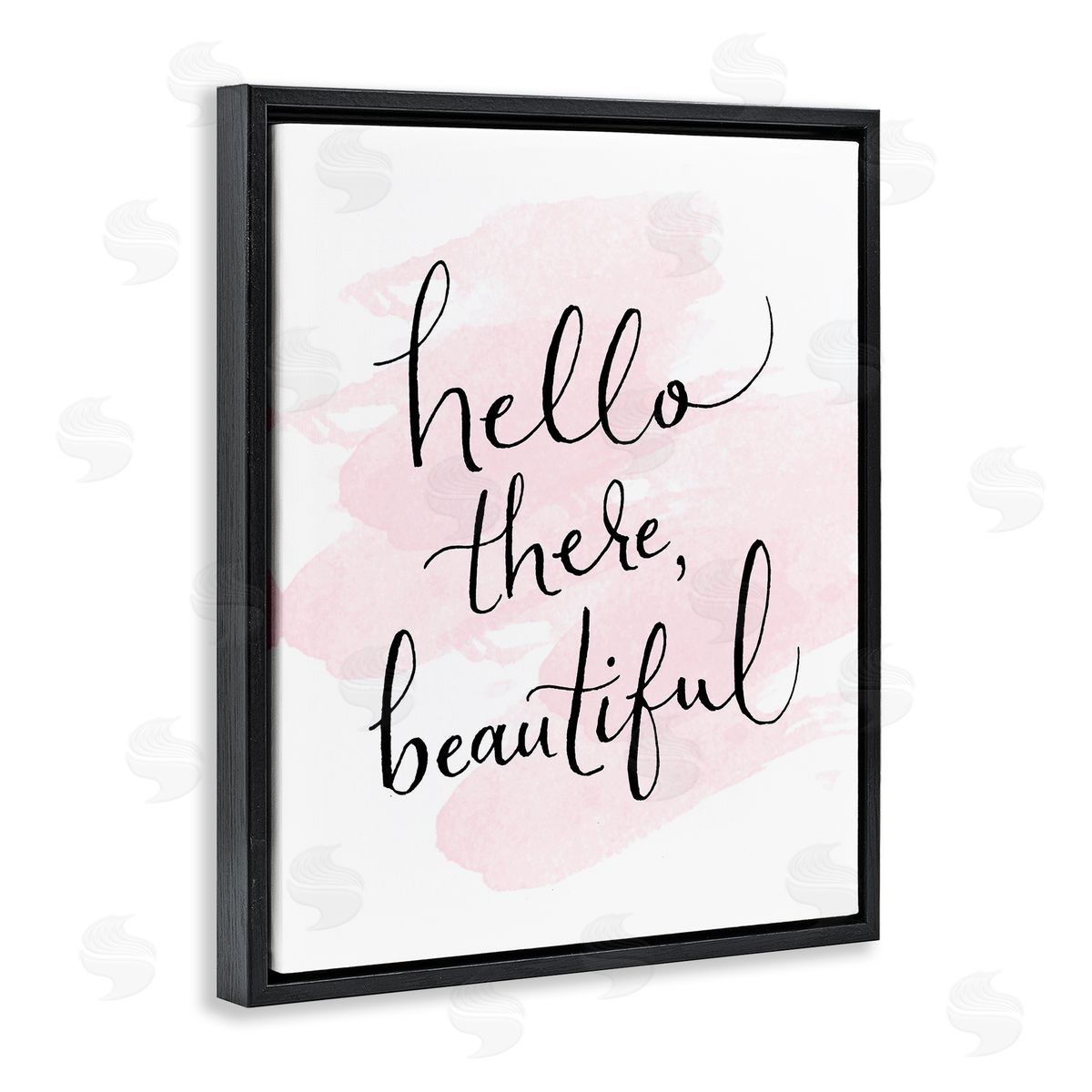 Hello There Beautiful Black Floating Frame Canvas Wall Art, Home Decor by Sd Graphics Studio