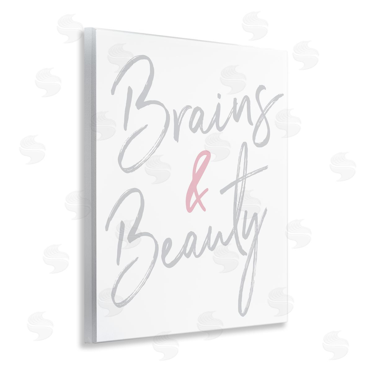Brains and Beauty Phrase Wood Plaque Wall Art, Home Decor by Elizabeth Medley