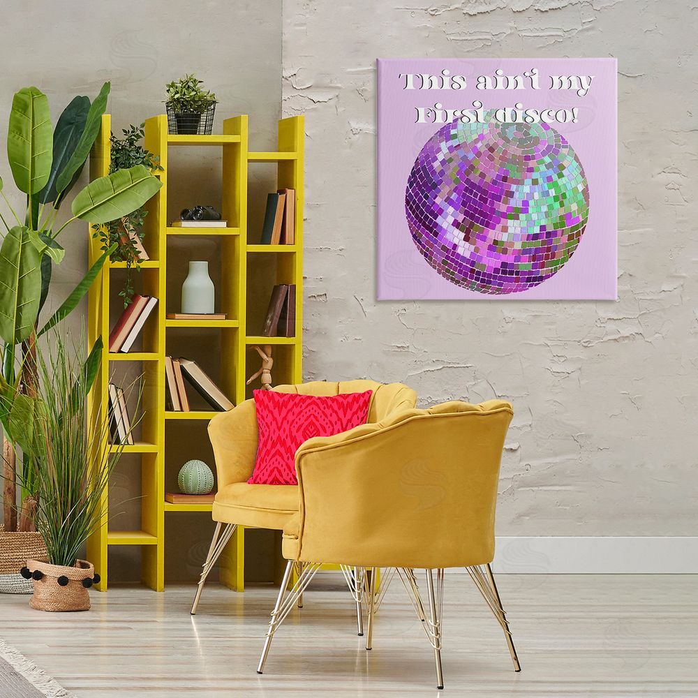 Regina Moore Ain't My First Disco Canvas Wall Art Print in Room