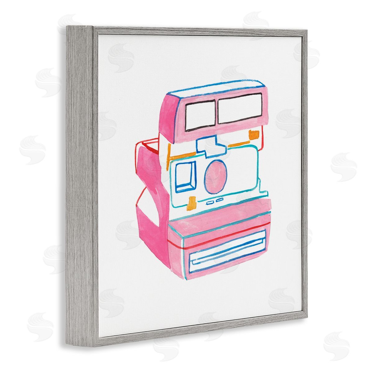 Retro Film Camera Grey Frame Print Wall Art, Home Decor by Melissa Wang