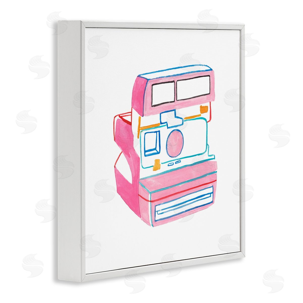Retro Film Camera White Frame Print Wall Art, Home Decor by Melissa Wang