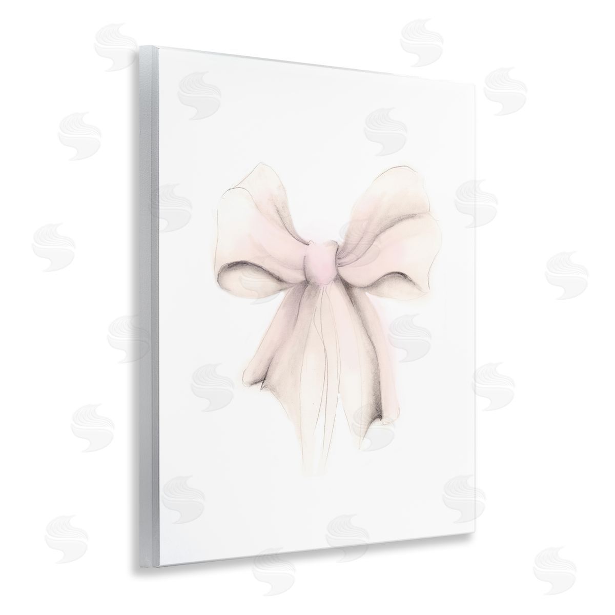 Soft Pale Ribbon Wood Plaque Wall Art, Home Decor by Studio Q