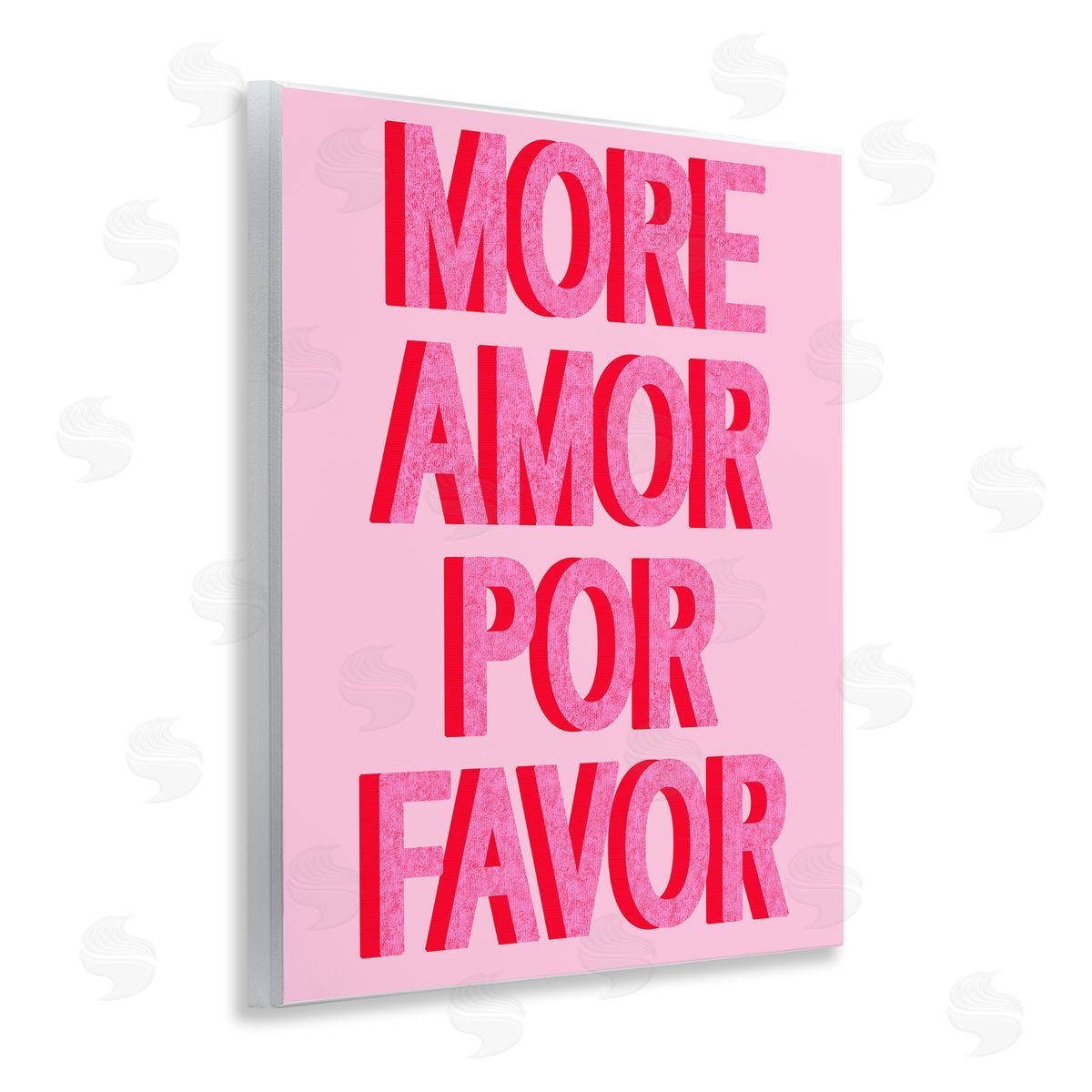 Pink More Amor Wood Plaque Wall Art, Home Decor by Stupell Studio