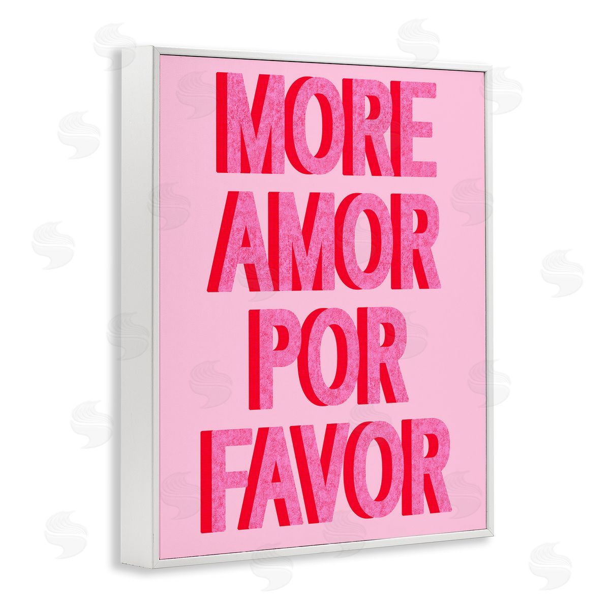 Pink More Amor White Frame Print Wall Art, Home Decor by Stupell Studio