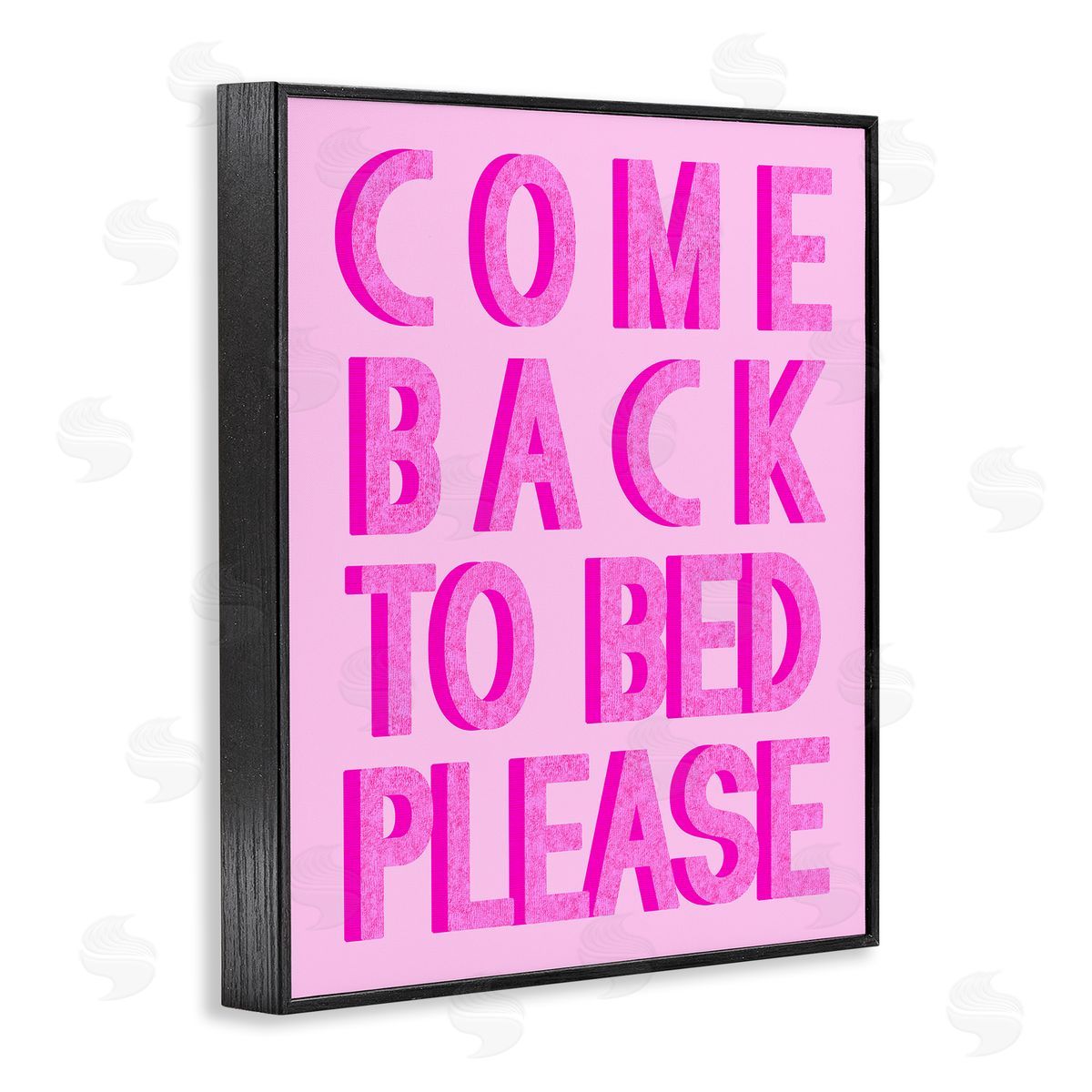 Purple Back to Bed Black Frame Print Wall Art, Home Decor by Stupell Studio