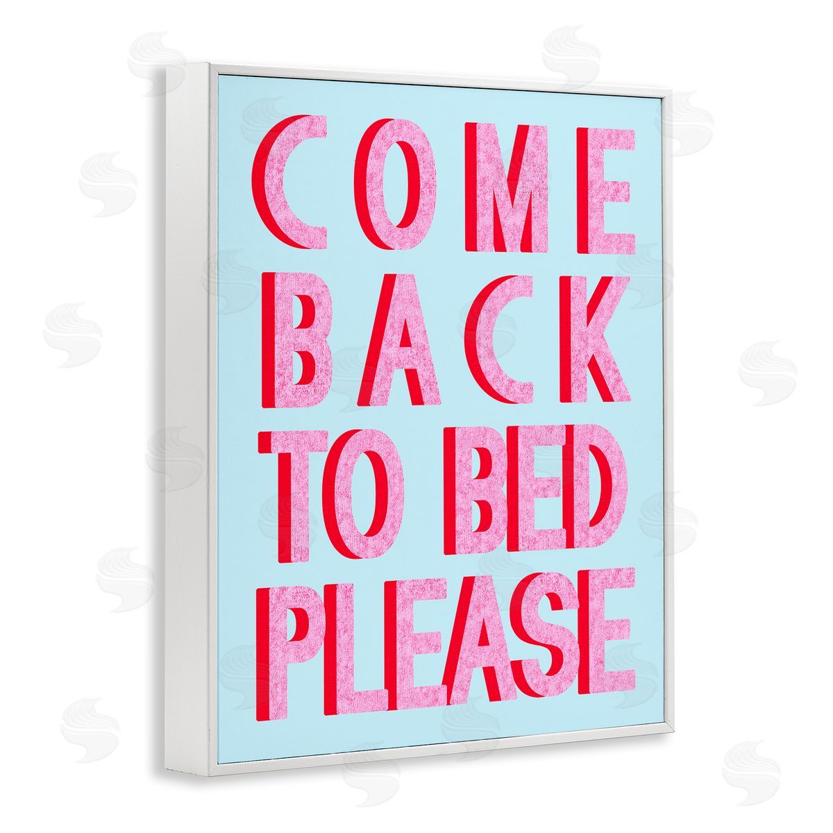 Come Back To Bed White Frame Print Wall Art, Home Decor by Stupell Studio